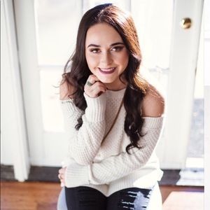 Cold shoulder sweater